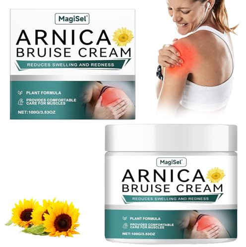 Crema de árnica para moretones e hinchazón, Crema Hidratante Corporal, Pomada Protectora Hidratante, Gently apply to the skin to relieve surface bruises. Moisturizing cream, Easy to absorb 100G