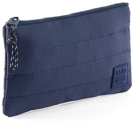 Miquelrius - Neceser Acolchado, Portatodo de poliéster símil Tela con Tirador y Patch de Silicona, Repelente al Agua para Accesorios de papelería o Maquillaje, 205 x 120 mm