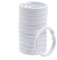 Top-Spring 12 Packs Shower Curtain Rings Plastic Curtain O Rings Hook Hanger Bath Drape Loop Clip Glide Bathroom Shower Window Rod (white)