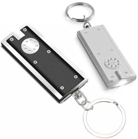 JKG 2 x SMALL KEYRING LED TORCHES - Visible Up To 2KM - Super Bright Pocket Mini Torch Light For Keychain - Everyday And Emergency Use | Kid & Adult Small Torch Light | Powerful Small Torches For Kids