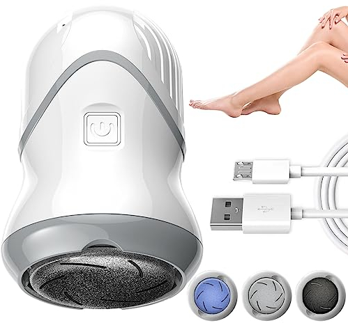 Hornhautentferner Elektrisch Fußschleifer mit 3 Schleifkopf 2 Geschwindigkeit, Peeling Fußpflege Pediküre-Werkzeuge für Fußkallus und Abgestorbene Haut, Geschenke für Frauen und Männer