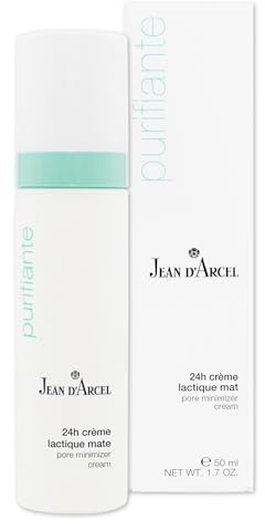 JEAN D'ARCEL PURIFIANTE 24h crème lactique mate – 24h Creme gegen große Poren – Mit Kürbiskern- & Rotklee-Extrakt – pore minimizer cream – 50 ml