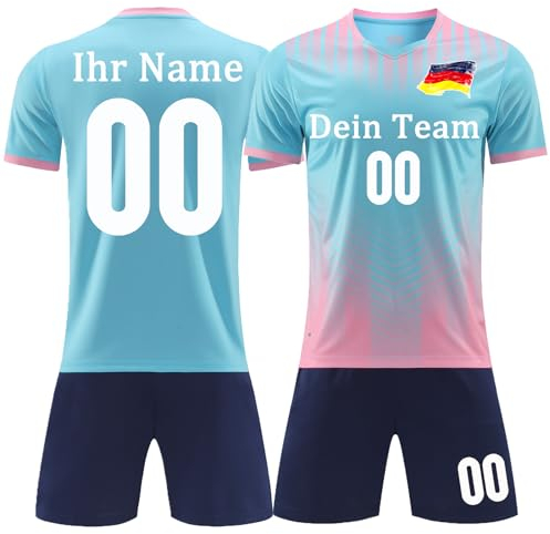 Handball Trikot Kinder Jungs mit Namen Nummer Team Logo Benutzerdefiniert Trikot T-Shirt Shorts 2 Teiliges Set