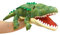 Lilizzhoumax Krokodil Handpuppe Kuscheltier Simuliertes Tier Krokodil Handpuppe aus Plüsch Kawaii Niedliches Rollenspiel interaktives Früherziehungsspielzeug für Kinder Geschenk für Kinder
