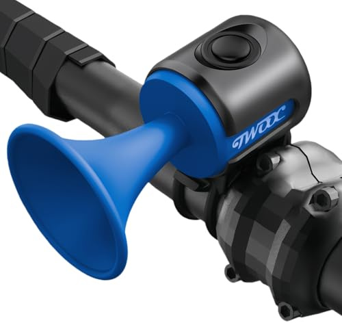 Electric 120dB Bicycle Horn Bell, Handlebar-Mounted Loud Cycling Bell for Adults & Kids – Easy Install, IPX4 Waterproof Bicycle Horn (Blue)