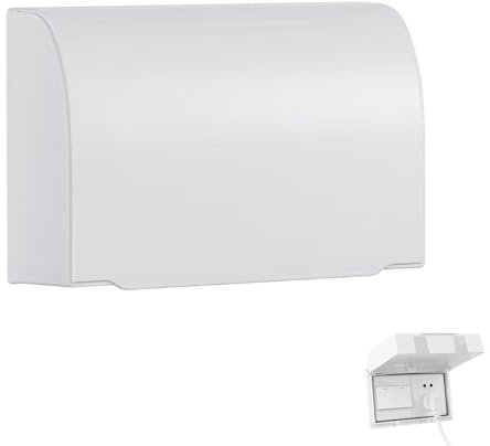 1 Pcs Plug Socket Covers UK,Socket Covers Box,Childproof Waterproof Plug Cover,Electric Light Switch Guard,Plug Protectors Baby UK,for Home Safety, Kitchen, School and Nurseries (Double, White)