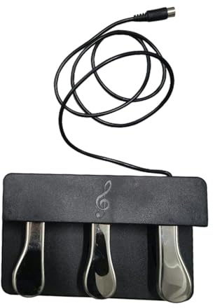 MagiDeal Electronic Pedal Triple Pedal Premium Pianos Sustain Synthesizer Universal for Electric Pianos Keyboards Footswitches