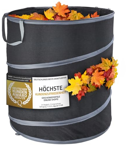 Werkfox Garten-Abfallsack Selbststehend & robust; Pop-Up Gartensäcke, Laubsack für Grünschnitt, Rasenschnitt & Gartenabfälle (XL)