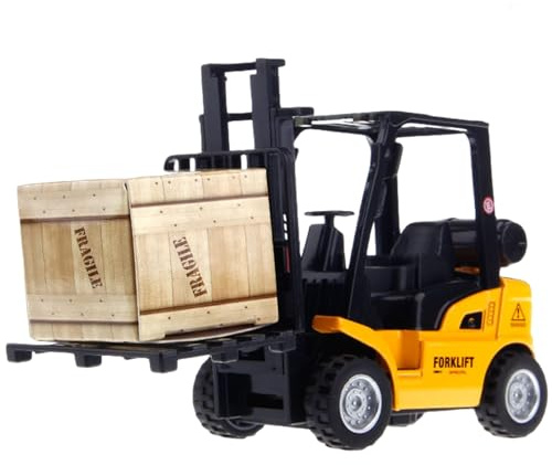 Suxdlan Jouet de Chariot élévateur, Alliage réaliste avec élévateur Mobile, Chariot pour Enfants avec conteneur et Support, Cadeaux éducatifs à Moteur Fin pour Enfants