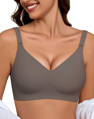 EIISSION Dam BH gelé BH för kvinnor push-up BH trådlös sömlös bh komfort icke trådbunden vadderad bralette mjukt stöd t-shirt BH bekväm vardags-bh normal & plusstorlek