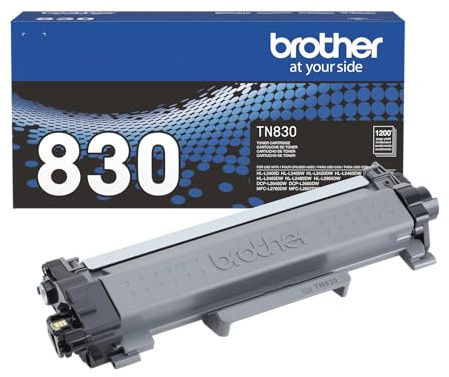 Brother Genuine TN830 Black Standard Yield Printer Toner Cartridge - Print up to 1,200 Pages(1)