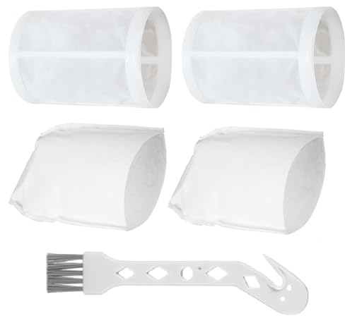 HAPPOW 2 Vorfilter + 2 Filter für Makita Staubsauger Zubehör Set, mit Reinigungsbürste, Staubsauger Filter, Passend für CL100 / CL106 / CL180 Ersatzteile, Vorfilterteil 451208-3, Filterteil 443060-3