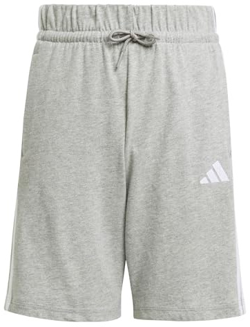 adidas Unisex niños Essentials Shorts, Medium Grey Heather/White, 11-12 Years