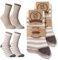 4 Paar Alpaka Socken Herren Wintersocken warme Wollsocken 20940 (Beige 43-46) WP