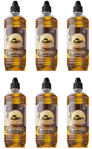 HORECA CANDLES Bio Citronella Lampenöl – 6x1L – Natürliches Duftöl für Gartenfackeln, Öllampen & Außenbeleuchtung – Sauber & Langanhaltend Brennend