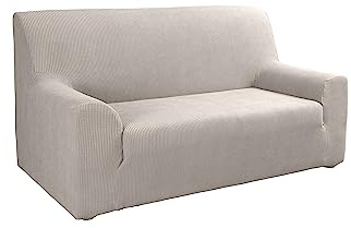 Tural – Fodera per Divano Elasticizzato Beige 2 posti. Copridivano Elastico. Protezione Contro Acari e Cimici. Disponibile in Diversi Colori e Dimensioni