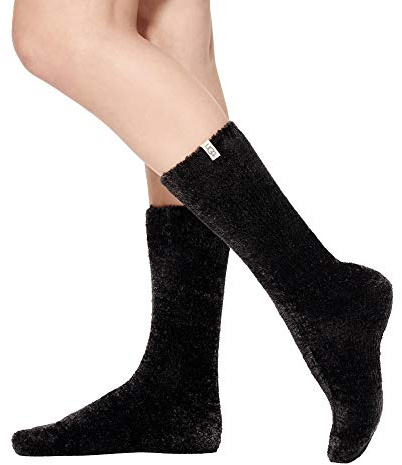 UGG Women's Leda Cozy Sock Socks, Black, O/S