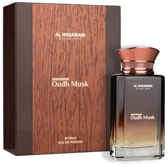 Al Haramain Oudh Musk Eau de Parfum 100ml | Oriental Woody Musk Perfume for Women and Men | Long-Lasting Spicy & Amber Scent | Premium Arabian Fragrance