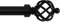NICETOWN Gardienenstange Ausziehbar 122-218 cm Vorhangstange Schwarz-Matt Curtain Rods mit Dekorativen Endstücken für Verdunkelungsvorhänge, 1 Läufig, Durchmesser 25MM