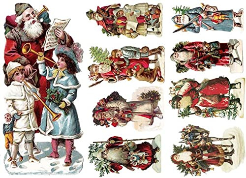 Zita`s Creative Rispapper A3 – Santa Claus. Motiv-sugrör, silkespapper, decoupage papper