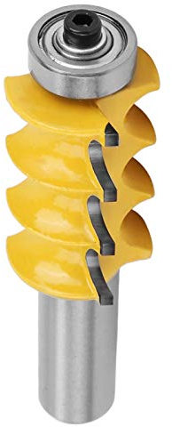 Ejoyous Triple Bead Router Bit, 1/2 Shank, 3 Flute, Carbide, for Solid Wood, Hardwood, MDF, Plywood