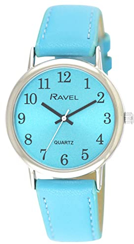 Ravel - Women's Round Brighter Days Silver Tone Watch - Analogue Quartz - R0140.06.1 - Bright Turquoise