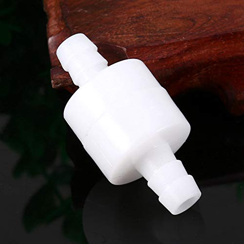 Plastisk Backventil med Tryck,Bromsförstärkare Backventil 8 Mm Backventil Vit Plast 8 Mm Inline Backventil Bränsle Olja Vatten Gas Luft Enkelvägs Ej Återvändning Hållbar