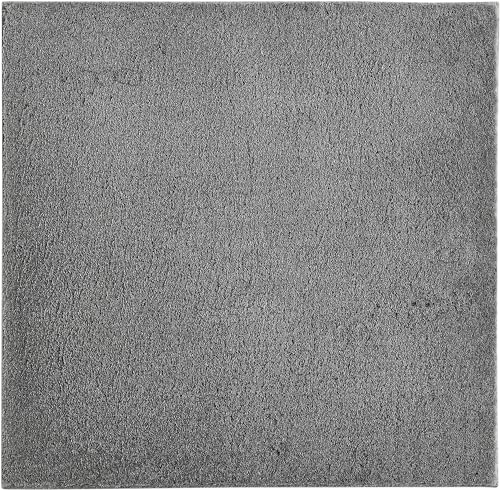 andiamo weicher Badezimmerteppich Arezzo - Badematte waschbar - Badvorleger Badteppich saugfähig und schnelltrocknend - Anthrazit 80 x 80 cm