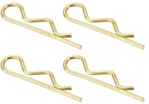 sourcing map 4Pcs 5mmx100mm Zinc-Plated Carbon Steel R Shaped Spring Cotter Pins, R Clips Cotter Pin Spring Fastener for Household Appliances, Sports Equipment, Car Mechanics Repair (Colored)