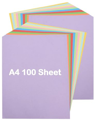 Coriver 100 Feuilles Papier Couleur A4, 10 Couleurs Papier Cartonné, 160 g/m² A4 Couleur, Papier Origami, Papier Cartonné Coloré pour Imprimante Faire des Bricolages Cartes-21 x 29,7 cm