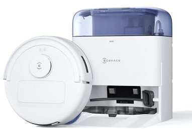 ECOVACS DEEBOT MINI Saugroboter mit Wischfunktion, 9.000 Pa Saugkraft, ZeroTangle 2.0, TrueMapping 2.0, 45 ℃ Heißlufttrocknung, intelligente Tiefenreinigung, Selbstreinigung per Knopfdruck, Blau