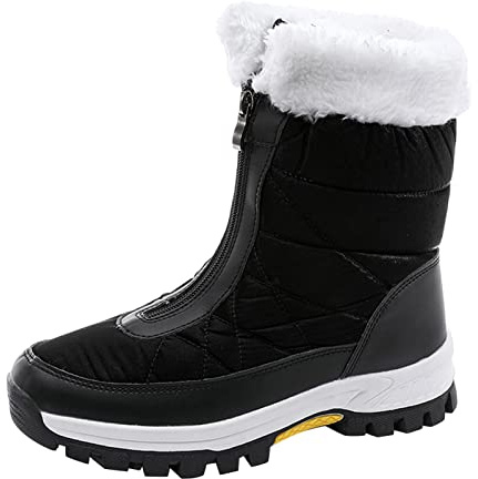 Botas de invierno para mujer, forradas e impermeables, botas de invierno forradas para hombre, botas de nieve con plataforma, botas antideslizantes para caminar, botas de nieve ortopédicas, zapatos de