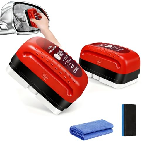 2 Pièces Brosse de Nettoyage Puissante pour Pare-Brise et Vitres de Voiture, 120 ml Dissolvant de Film d’Huile, Revêtement Hydrophobe Anti-Pluie et Anti-Buée pour Une Vision Claire