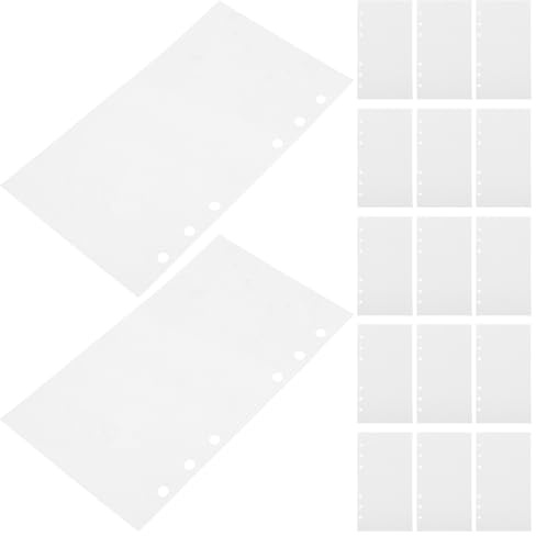 EPIGEIST Feuilles Détachables A6 en Papier de Libération Blanc Double Face pour Classeur à 6 Anneaux, Autocollants Réutilisables, Capacité Flexible, pour Collectionneurs de Gommettes