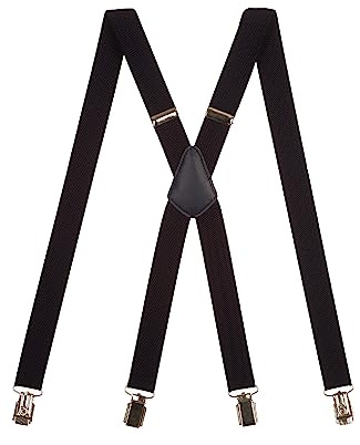 Olata Bretelle Unisex a X, Sottili, 25 mm, Blu Navy