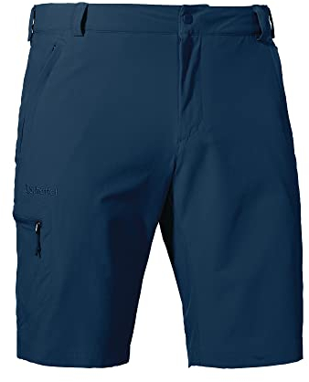 Schöffel Herren Shorts Folkstone Vielseitige Kurze Wanderhose Mit Verstellbarem Bund, Outdoor Hose Praktischen Taschen, Dress Blues, 50 EU
