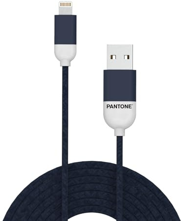 Pantone PTLCS0015N Lightning Cable, 2.4A, 1M Length, Navy