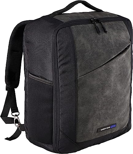 Cabin Max Manhattan Rucksack 40x30x20 cm, 24 l, recycelter Stoff, Fluggenehmigt, Wizz Air -kompatibel, Untersitz-Reisetasche, Schwarz, Reiserucksäcke (Schwarz RPET 40 x 30 x 20 cm)