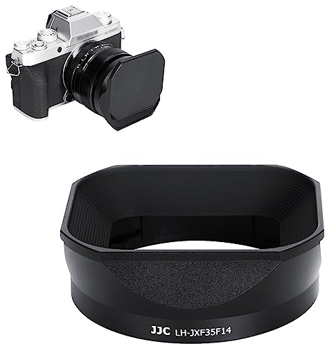 JJC Paraluce quadrato in metallo con cappuccio per obiettivo FujiFilm XF 35 mm f/1.4 R, paraluce compatibile con filtro da 52 mm
