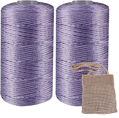 Cordoncino in filato artistico estivo - 2 Pezzi di Materiali per Maglieria Filato per Borsa da Spiaggia Filato per Cappello da Sole Estivo Filato per Uncinetto | Borse per cellulari e cuscini Rianpesn