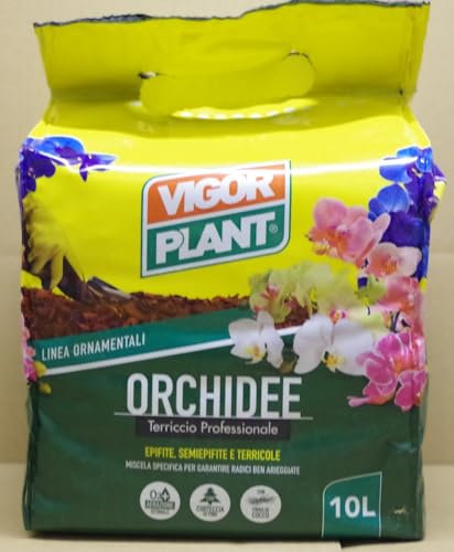 Generico Terricci e Substrati di qualità Professionale per la Coltivazione delle Piante Disponibili di Varie Marche, tipologia e quantità (10, Terriccio per Orchidee Vigorplant da 10 Litri)