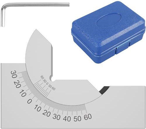 Generic V Block Angle Gauge, AP25 0°- 60° Adjustable Micro Angle Gauge Multifunctional Angle V Block Milling High Precision Angle Gauge Block with Wrench for Milling Machine Planer