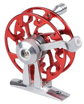 Carrete de pesca en hielo, acero inoxidable, ultra suave, potente, carrete de pesca giratorio para agua salada y agua dulce