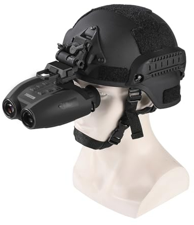 Nattvision kikare vuxna huvudmonterade nattvisionsglasögon, infraröd kamera 1080P HD videoinspelningar, 6X optisk och 8X digital zoom mörkerobservation för jakt patrull (set)