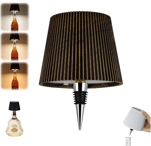 VHV Lampada Bottiglia Senza Fili, Lampada Da Tavolo Senza Fili Ricaricabile 2000mAh, Lampada LED Decorazione Moderna, Lampada Da Tavolo Tocco Senza Fili Per Bar Ristorante Accessori e Decorazioni