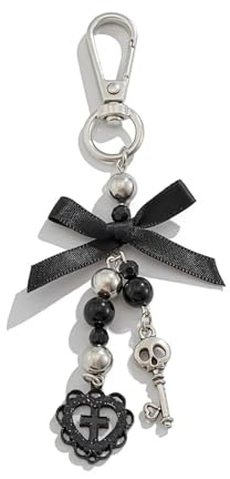 Mrltau Porte-clés Gothique - Tête de Mort - Décoration et Pendentif de Sac - Accessoires Emo, Y2k et Punk Esthétique