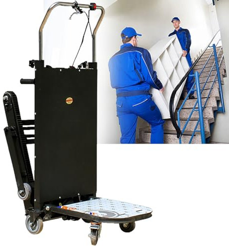 RoyceBee Electric Stair Climbing Dolly, 2980W Electric Stair Climbing Hand Truck, 1102 lbs Max Load Capacity, Folding Stair Climber Hand Trucks with Rubber Tracks for Moving Furniture