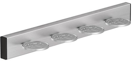 NEXROLA Barra Magnetica 30 cm - Porta Coltelli in Acciaio Inox con Magnete Super Potente - Montaggio con Adesivo senza Forare - Per Coltelli, Utensili, Forbici