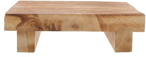 Nicear Wooden Step Stool Bedside Small Table Wooden Stool Plant Display Stand Base for Home Office Kitchen Decor