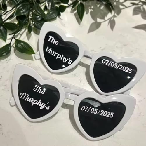 Custom Sunglasses Vinyl Stickers, Personalised Wedding Sunglass Labels Decal, Full Word, DIY Lettering Name Date Decals